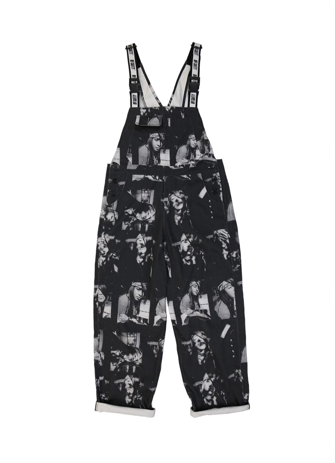 AALIYAH AT UR BEST JUMPER ブルデニムオーバーオール / PATTERN PRINT