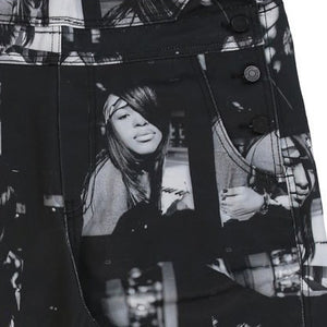 AALIYAH AT UR BEST JUMPER ブルデニムオーバーオール / PATTERN PRINT