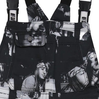 AALIYAH AT UR BEST JUMPER ブルデニムオーバーオール / PATTERN PRINT