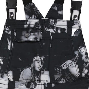 AALIYAH AT UR BEST JUMPER ブルデニムオーバーオール / PATTERN PRINT