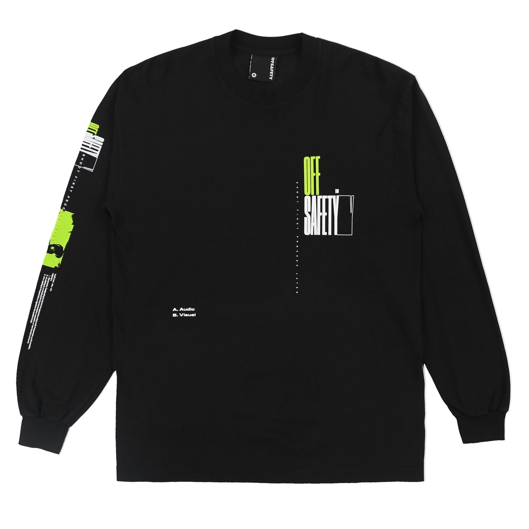 【アウトレット☆送料無料】 LIMIT THE SKY'S LS JAPAN OFFSAFETY – BLACK / 長袖Tシャツ TEE Tシャツ(長袖/七分)