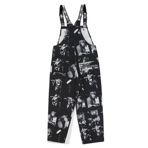 AALIYAH AT UR BEST JUMPER ブルデニムオーバーオール / PATTERN PRINT
